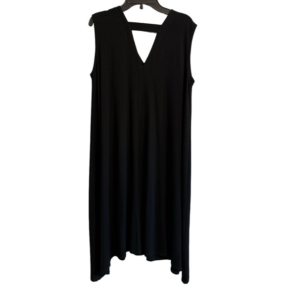 Eileen Fisher Black Sleeveless V-Neck A-Line Dress Size Small - Picture 1 of 6